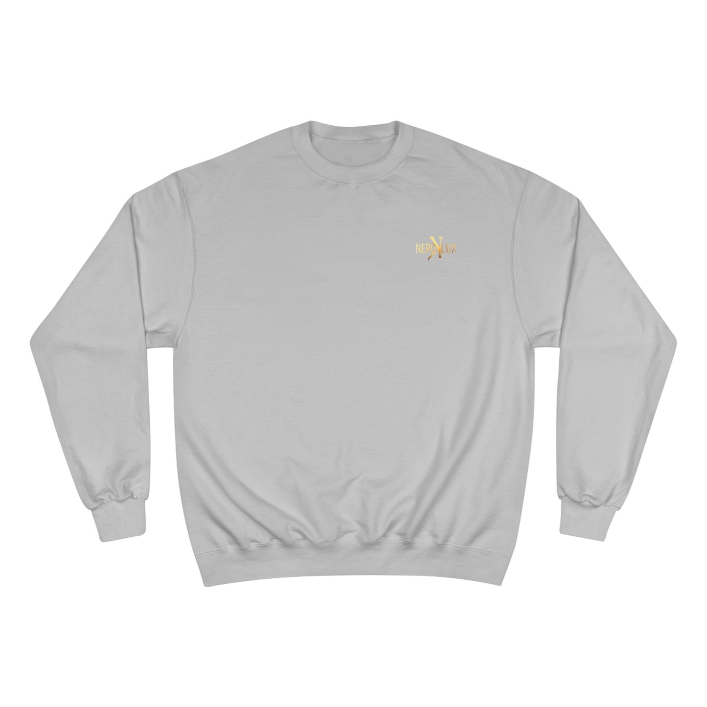 Power Moves in Silence Minimalist Motivational Crewneck Sweatshirt Designed by NEROLUX x CHAMPION