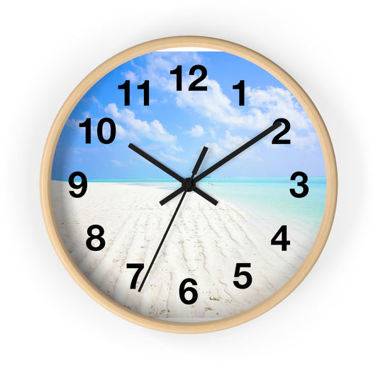Coastal Wall Clock - Beach Paradise, Ocean Vibe, Gifts for Beach Lovers