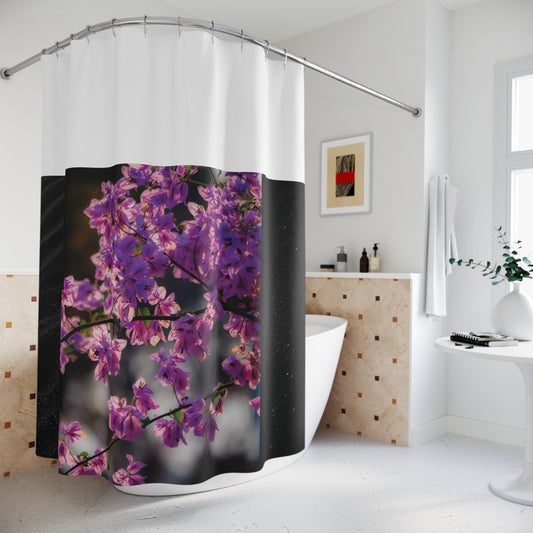 Elegant Modern Shower Curtain, Minimalist Bath Decor, Black and White Bathroom Accessory, Stylish Home Decor, Clean Lines Shower Curtain