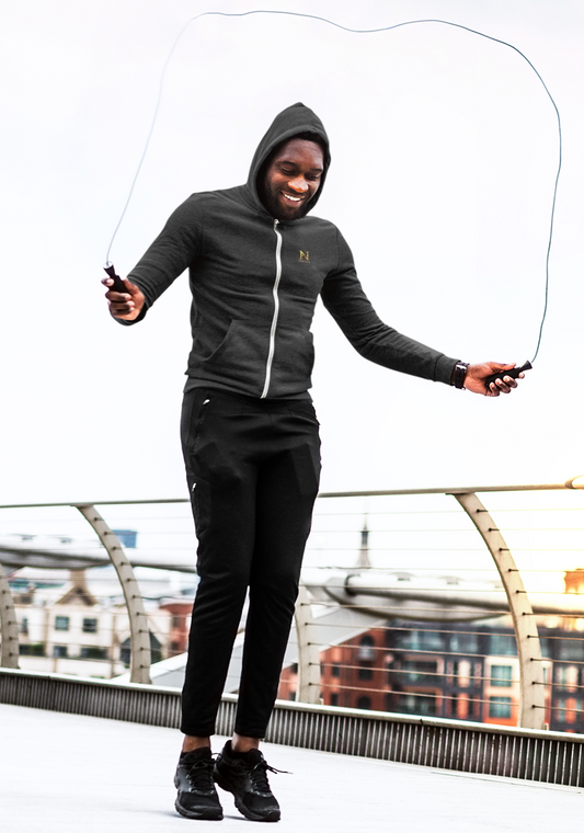 Embroidered -Zip Pullover,NEROLUX COUTURE