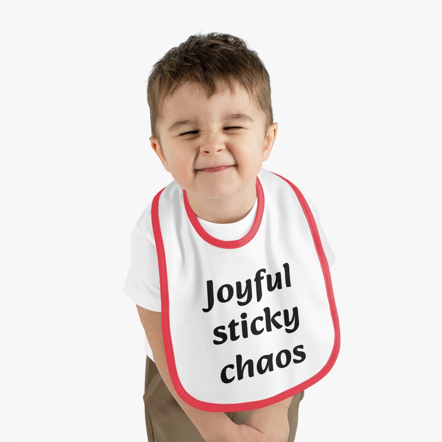 Baby Bib, Fun Baby Gift, Cute Bib for Messy Eaters, Baby Shower Gift, Infant Feeding Accessory, Joyful Sticky Chaos Bib