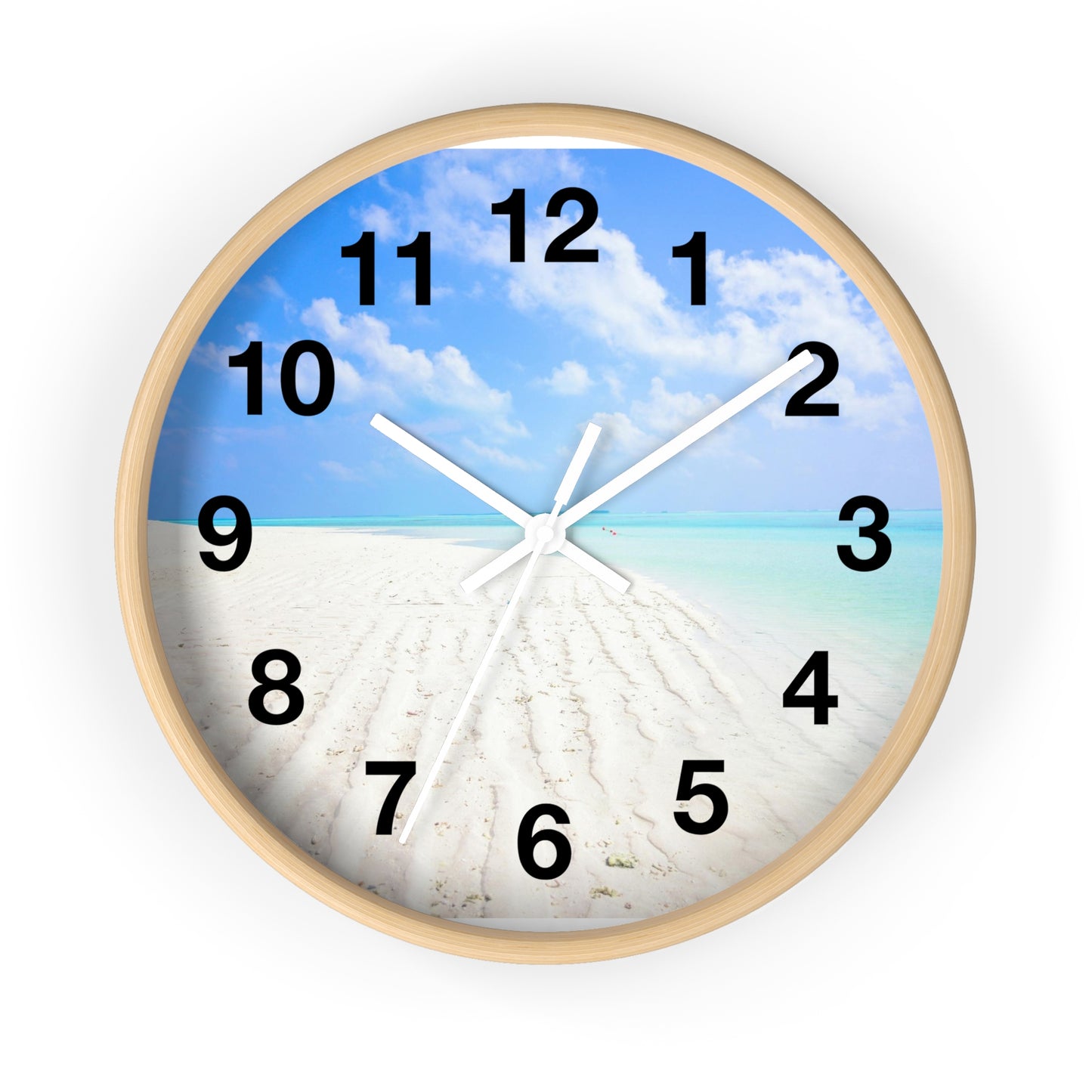 Coastal Wall Clock - Beach Paradise, Ocean Vibe, Gifts for Beach Lovers